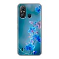Дизайнерский силиконовый чехол для Itel A49 Голубые цветы