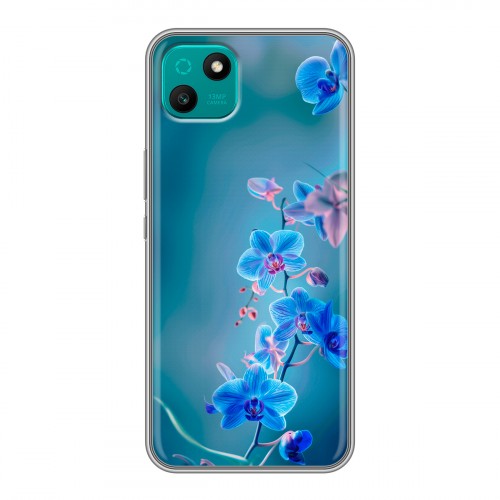 Дизайнерский силиконовый чехол для Wiko T10 Голубые цветы