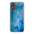 Дизайнерский силиконовый чехол для OPPO A17 Голубые цветы