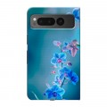 Дизайнерский пластиковый чехол для Google Pixel Fold Голубые цветы