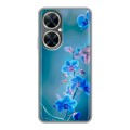 Дизайнерский силиконовый чехол для Huawei Nova 11i Голубые цветы