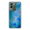 Дизайнерский силиконовый чехол для Vivo V29e Голубые цветы