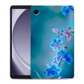 Дизайнерский силиконовый чехол для Samsung Galaxy Tab A9 Голубые цветы
