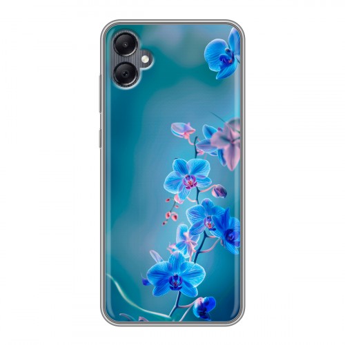 Дизайнерский силиконовый чехол для Samsung Galaxy A05 Голубые цветы