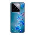 Дизайнерский силиконовый чехол для Xiaomi 14 Голубые цветы