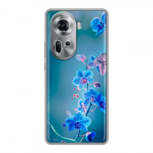 Дизайнерский силиконовый чехол для OPPO Reno 11 Голубые цветы