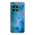 Дизайнерский силиконовый чехол для OnePlus Ace 3 Голубые цветы