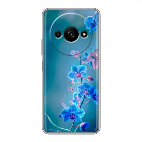Дизайнерский силиконовый чехол для Xiaomi RedMi A3 Голубые цветы