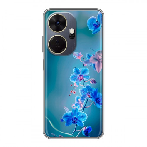 Дизайнерский силиконовый чехол для Itel P55 Plus Голубые цветы