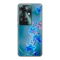 Дизайнерский силиконовый чехол для Oppo Reno 11F Голубые цветы