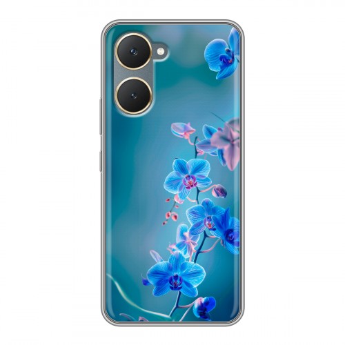 Дизайнерский силиконовый чехол для Vivo Y03 Голубые цветы