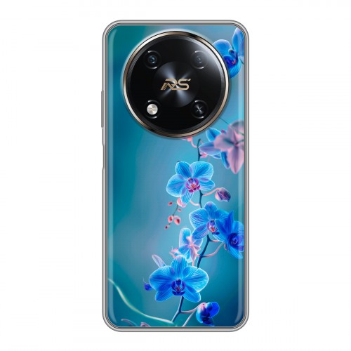 Дизайнерский силиконовый чехол для Itel RS4 Голубые цветы