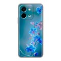 Дизайнерский силиконовый чехол для Vivo Y28 Голубые цветы
