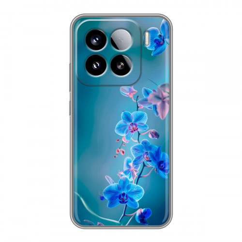 Дизайнерский силиконовый чехол для Xiaomi 15 Голубые цветы