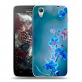 Дизайнерский пластиковый чехол для Lenovo Vibe X Голубые цветы
