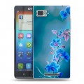 Дизайнерский пластиковый чехол для Lenovo Vibe Z Голубые цветы