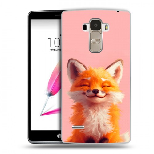 Дизайнерский пластиковый чехол для LG G4 Stylus милая лиса