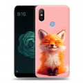 Дизайнерский силиконовый чехол для Xiaomi Mi A2 милая лиса