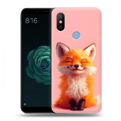 Дизайнерский силиконовый чехол для Xiaomi Mi A2 милая лиса
