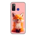 Дизайнерский силиконовый чехол для Tecno Camon 15 милая лиса