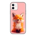 Дизайнерский силиконовый чехол для Iphone 12 милая лиса