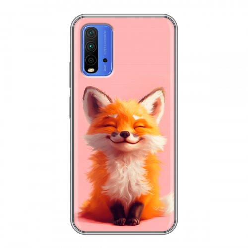 Дизайнерский силиконовый чехол для Xiaomi RedMi 9T милая лиса
