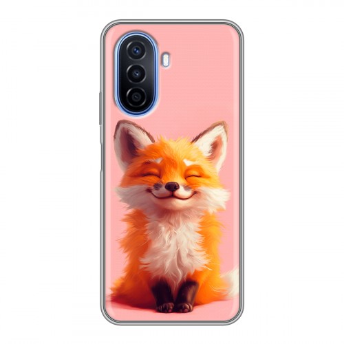 Дизайнерский силиконовый чехол для Huawei Nova Y70 милая лиса