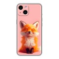 Дизайнерский силиконовый чехол для Iphone 14 милая лиса
