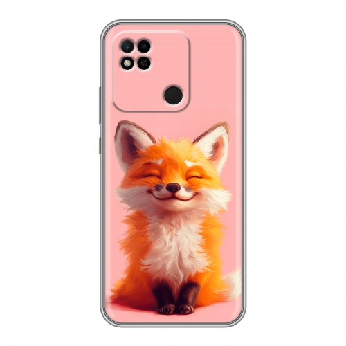 Дизайнерский силиконовый чехол для Xiaomi Redmi 10A милая лиса