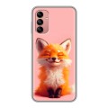 Дизайнерский силиконовый чехол для Samsung Galaxy A04s милая лиса