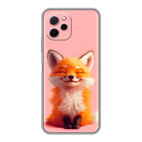 Дизайнерский силиконовый с усиленными углами чехол для Huawei Nova Y61 милая лиса