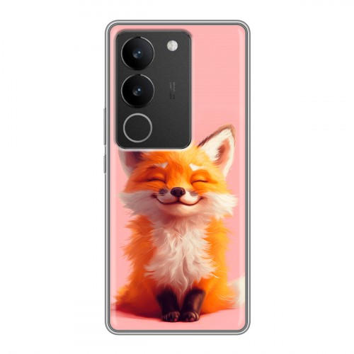 Дизайнерский силиконовый чехол для Vivo S17 милая лиса