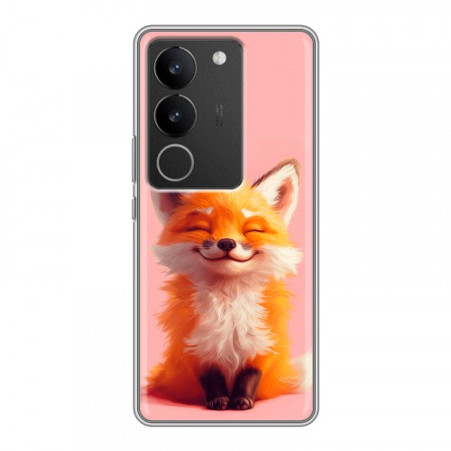 Дизайнерский силиконовый с усиленными углами чехол для Vivo V29 милая лиса