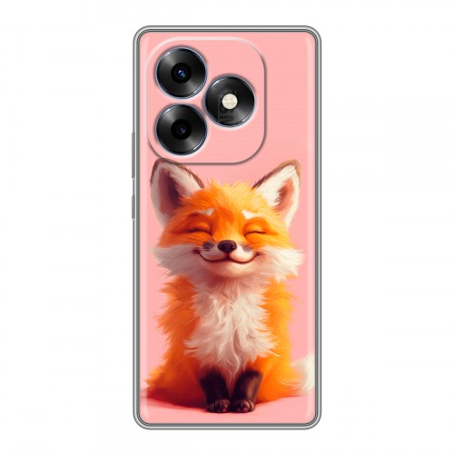 Дизайнерский силиконовый чехол для Itel S23 Plus милая лиса