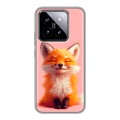 Дизайнерский силиконовый чехол для Xiaomi 14 милая лиса