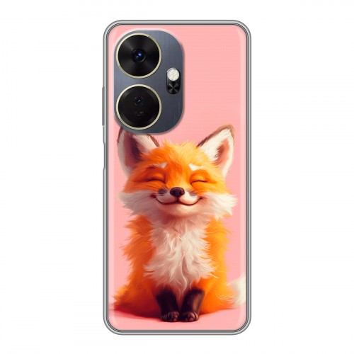 Дизайнерский силиконовый чехол для Itel P55 Plus милая лиса