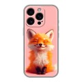 Дизайнерский силиконовый чехол для Iphone 16 Pro милая лиса
