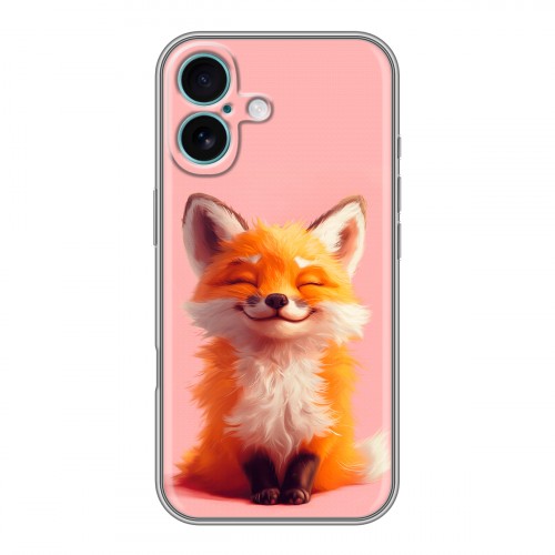 Дизайнерский силиконовый чехол для Iphone 16 Plus милая лиса