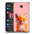 Дизайнерский пластиковый чехол для Nokia X милая лиса
