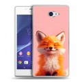 Дизайнерский пластиковый чехол для Sony Xperia M2 dual милая лиса