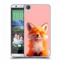 Дизайнерский силиконовый чехол для HTC Desire 820 милая лиса