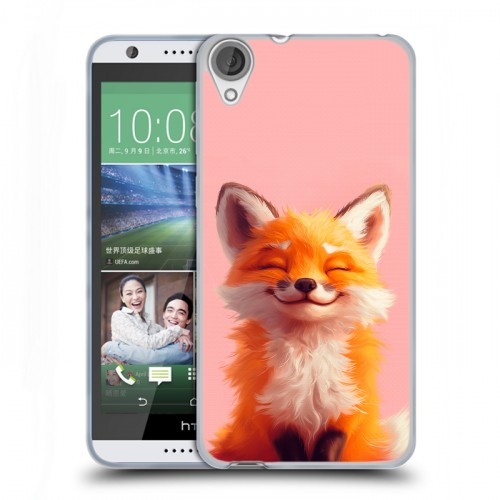 Дизайнерский силиконовый чехол для HTC Desire 820 милая лиса