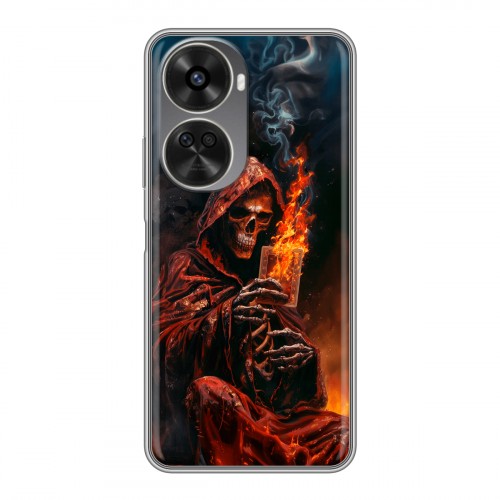 Полупрозрачный дизайнерский пластиковый чехол для Huawei Nova 11 SE Скелет и карты