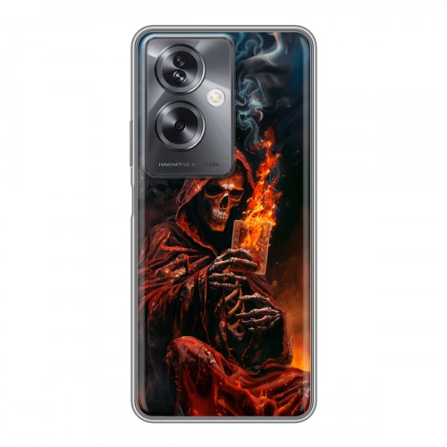 Полупрозрачный дизайнерский пластиковый чехол для OnePlus Nord N30 SE 5G Скелет и карты