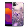 Дизайнерский силиконовый чехол для Huawei Honor 9S бабочки и лаванда