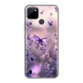 Дизайнерский силиконовый чехол для Realme C21Y бабочки и лаванда