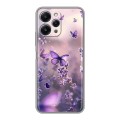 Дизайнерский пластиковый чехол для Xiaomi RedMi 12 бабочки и лаванда