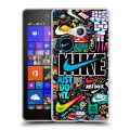 Дизайнерский пластиковый чехол для Microsoft Lumia 540 найк nike черный