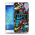Дизайнерский пластиковый чехол для Samsung Galaxy A8 найк nike черный