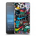 Дизайнерский пластиковый чехол для Microsoft Lumia 950 найк nike черный